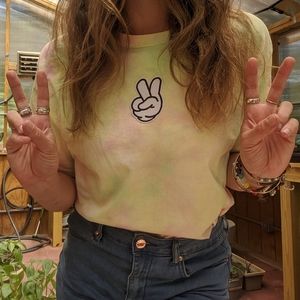 ✌️Mickey Mouse Disney Inspired Peace Patch Tee✌️